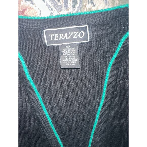 Vintage Cardigan Shamrock Sequin Embellished – Size 2X lucky clovers st patricks - Picture 4 of 4